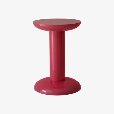 Made in Design Thing End table metal red / Stool - By George Sowden / Recycled aluminium - raawii