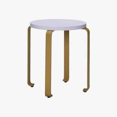 Made in Design Smile Stackable stool wood purple / Set of 2 - HÜBSCH
