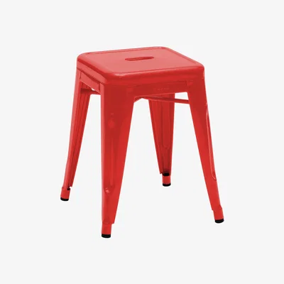 Made in Design H Stackable stool - Lacquered steel - H 45 cm by Tolix Red