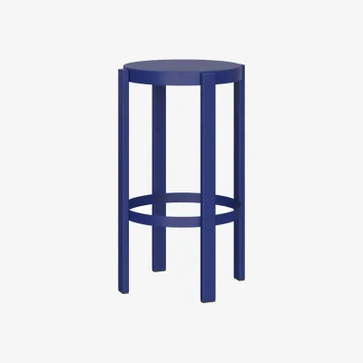 Made in Design Doon High stool metal blue / H 65 cm - NOO.MA