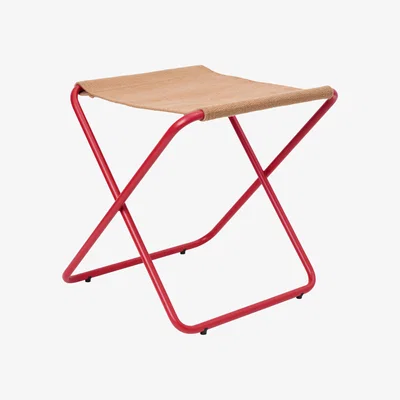 Made in Design Desert folding stool - / Recycled plastic bottles - Red structure by Ferm Living Beige