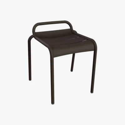 Made in Design Luxembourg Stackable stool metal brown / Aluminium - Fermob