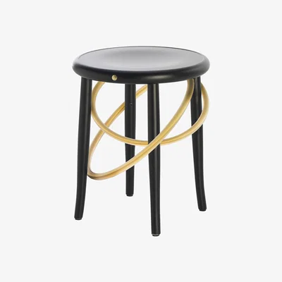 Made in Design Cirque Stool - / H 47 cm by Wiener GTV Design Black/Gold