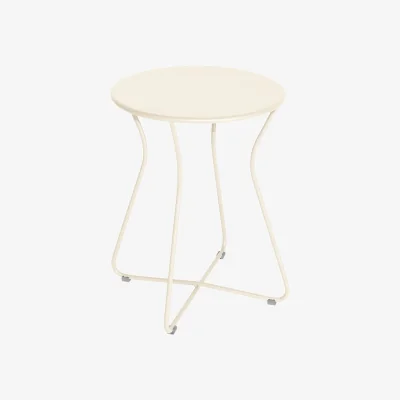 Made in Design Cocotte Stool metal beige / Side table - H 45 cm - Fermob