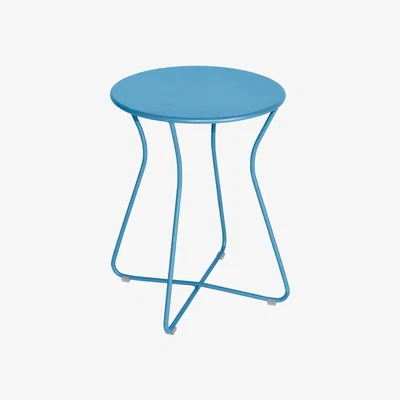 Made in Design Cocotte Stool metal blue / Side table - H 45 cm - Fermob