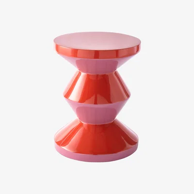Made in Design Stool Zig Zag by Carice van Houten plastic material / Limited edition - Lacquered plastic - Pols Potten