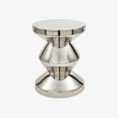 Made in Design Zig Zag Metal Stool metal silver - Pols Potten