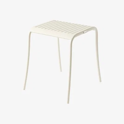 Made in Design Patio Lames Stool metal white / Lattes - Tolix