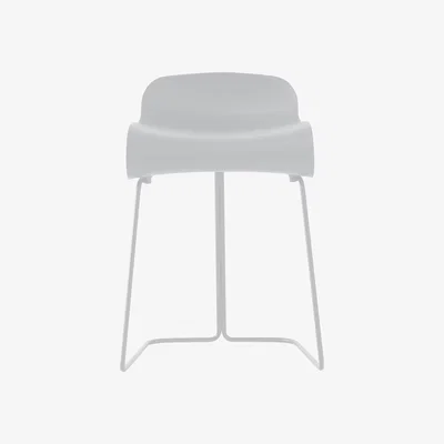 Made in Design BCN Stool by Kristalia White