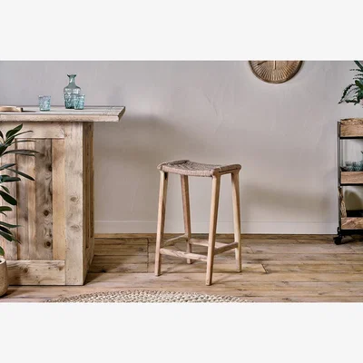 Nkuku Nkuku Vinay Woven Counter Dining Stool | Chairs Dining Stools & Benches | Brown