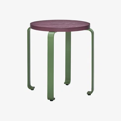 Nordic Nest Hübsch Smile stool Burgundy-green