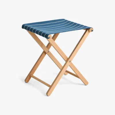 Nordic Nest HAY Outdoor Market folding stool Blue-beige