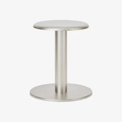 Nordic Nest New Works Coupe round stool Stainless steel Ø40x46 cm