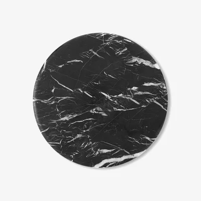 Nordic Nest &Tradition Wire Stool VP11 tabletop Ø38 cm Marble Nero Marquina