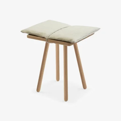Nordic Nest Skagerak Georg stool Linen oak untreated incl. linen cushion
