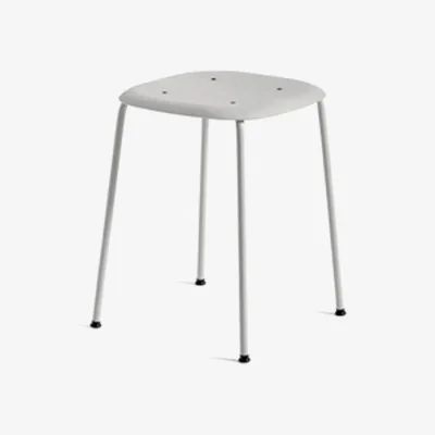 Nordic Nest HAY Soft Edge 70 stool Soft grey-soft grey steel frame