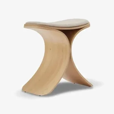 Nordic Nest Gejst Luno stool 48x28x72 cm Oak-beige textile