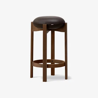 Nordic Nest Fredericia Furniture Pioneer stool high Primo 86-1-smoked stained lacquered oak