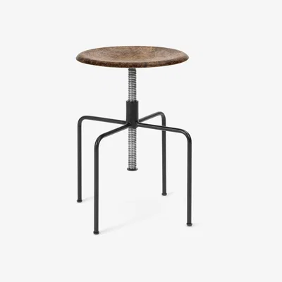Nordic Nest Mater Mbox stool Vaneer. black steel stand