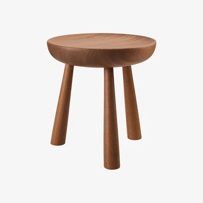 Nordic Nest GUBI Totto stool Lacquered sapele Ø31x32.6 cm