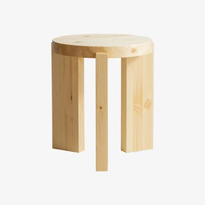 Nordic Nest Vaarnii 001 Stool stool Matte oil-waxed pine Ø40x44 cm