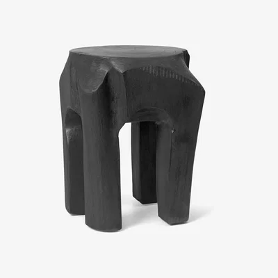 Nordic Nest ferm LIVING Root stool Ø30x40 cm Black stained