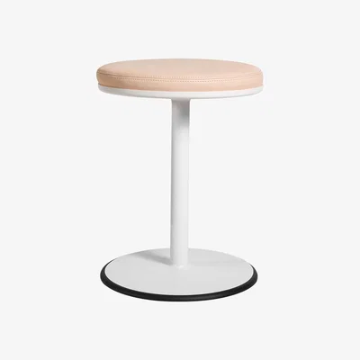 Nordic Nest SMD Design Orbit stool White light brown leather