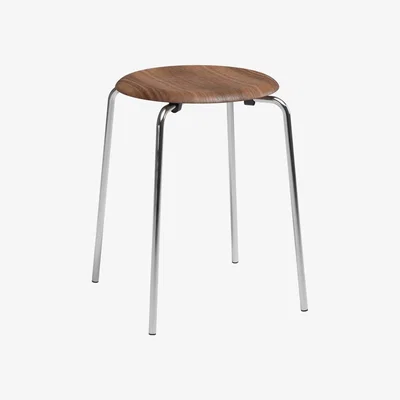 Nordic Nest Fritz Hansen Dot stool Walnut-chrome