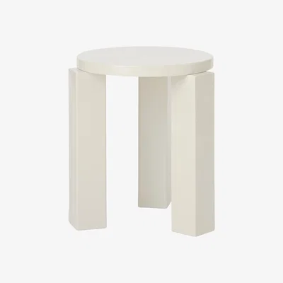 Nordic Nest New Works Atlas round stool Cream Ø36x44 cm