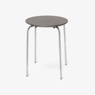Nordic Nest ferm LIVING Herman stool Oak dark stained black steel stand