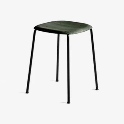 Nordic Nest HAY Soft Edge 70 stool Hunter black steel frame