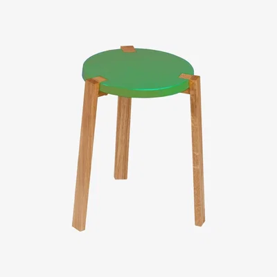 Nordic Nest A2 Happy Pall Green oak legs