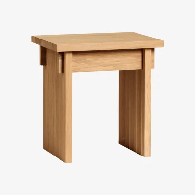 Nordic Nest Kristina Dam Studio Artisan stool 30x40 cm Warm lacquered oak