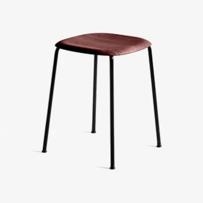 Nordic Nest HAY Soft Edge 70 stool Fall red black steel frame