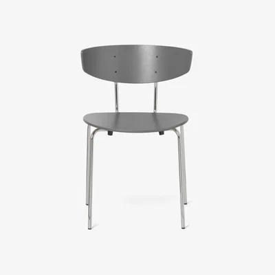 Nordic Nest ferm LIVING Herman Stool Warm grey-chrome