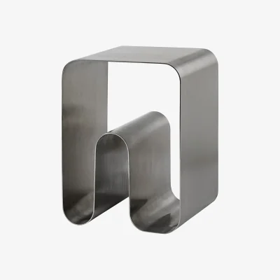 Nordic Nest AYTM Curva solid stool Silver 32x32x43.2 cm