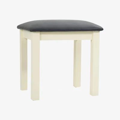 Oak&More Seville Oak and Cream Dressing Table Stool