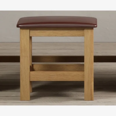 Oak&More Mitre Solid Oak Dressing Table Stool