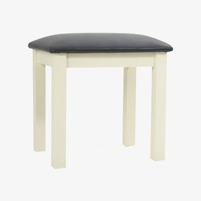 Oak&More Somerset Oak and Cream Dressing Table Stool