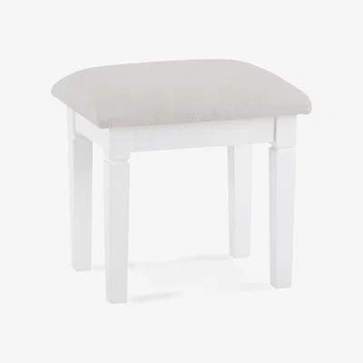 Oak&More Brooklyn White Dressing Table Stool
