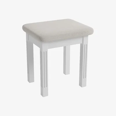Oak&More Grace White Dressing Table Stool