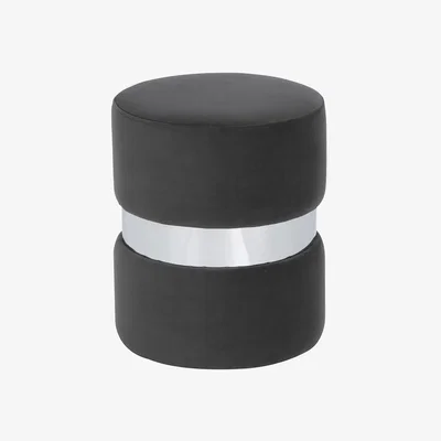 Olivia's Liang & Eimil Lucien Stool Kaster Slate Velvet