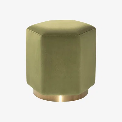 Olivia's Liang & Eimil Monti Stool Kaster Olive Velvet