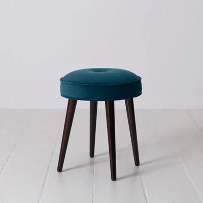 Olivia's Swyft Model 00 Velvet Footstool in Teal
