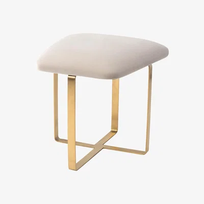 Olivia's Liang & Eimil Tatel Stool Gainsborough Limestone Velvet