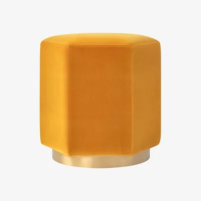 Olivia's Liang & Eimil Monti Stool Gainsborough Ochre Velvet