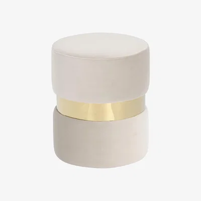 Olivia's Liang & Eimil Lucien Stool Kaster Pebble Velvet