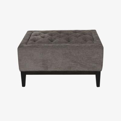 Olivia's Libra Midnight Mayfair Collection - Theodore Buttoned Stool in Warm Grey