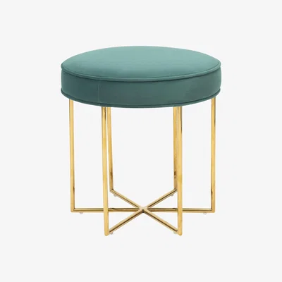 Olivia's Liang & Eimil Colin Stool Kaster Lincoln Green Velvet