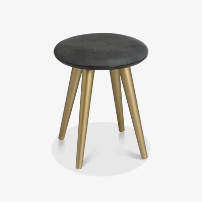 Downtown Downtown Alberta Stool, Brass, Chevron